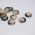 Button - Mottled Black and Semi-Transparent - 15mm